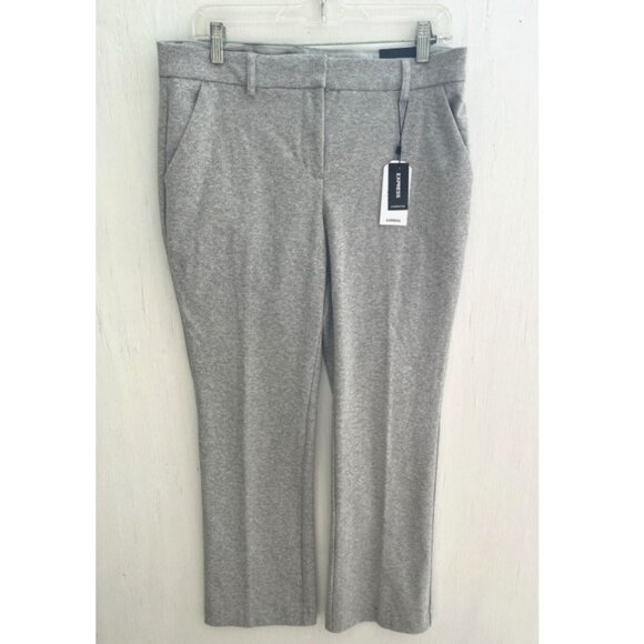 EXPRESS Columnist Boot Mid Rise Pants Soft Knit Herringbone Size 10S SHORT NWT - Picture 1 of 5